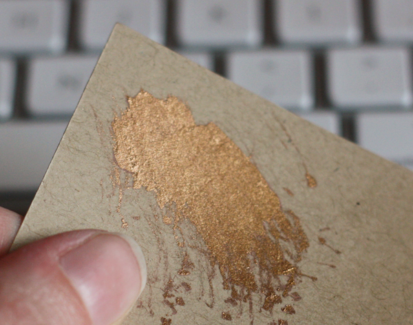 How About Orange: Liquid gold leaf on paper